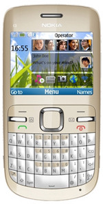 Nokia C3, teclado Qwerty
