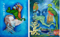 ​Pintor hondureño gana concurso para la portada de la Antología del Bicentenario de Centroamérica