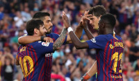 El Barça se exhibe ante el Huesca