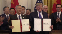 Trump firma la “fase uno” del acuerdo con China rebajando así la guerra comercial