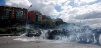 Estallan los disturbios en la manifestación opositora en Caracas