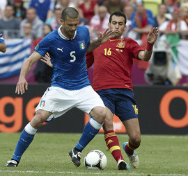 España iguala con Italia. Foto: David Aliaga