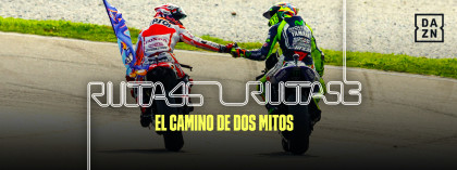 DAZN estrena 'Ruta 46 - Ruta 93, el camino de dos mitos', la serie documental sobre la rivalidad entre Rossi y Márquez