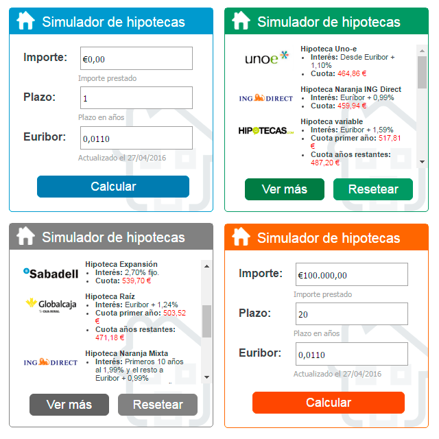 Simulador de hipotecas gratuito para inmobiliarias