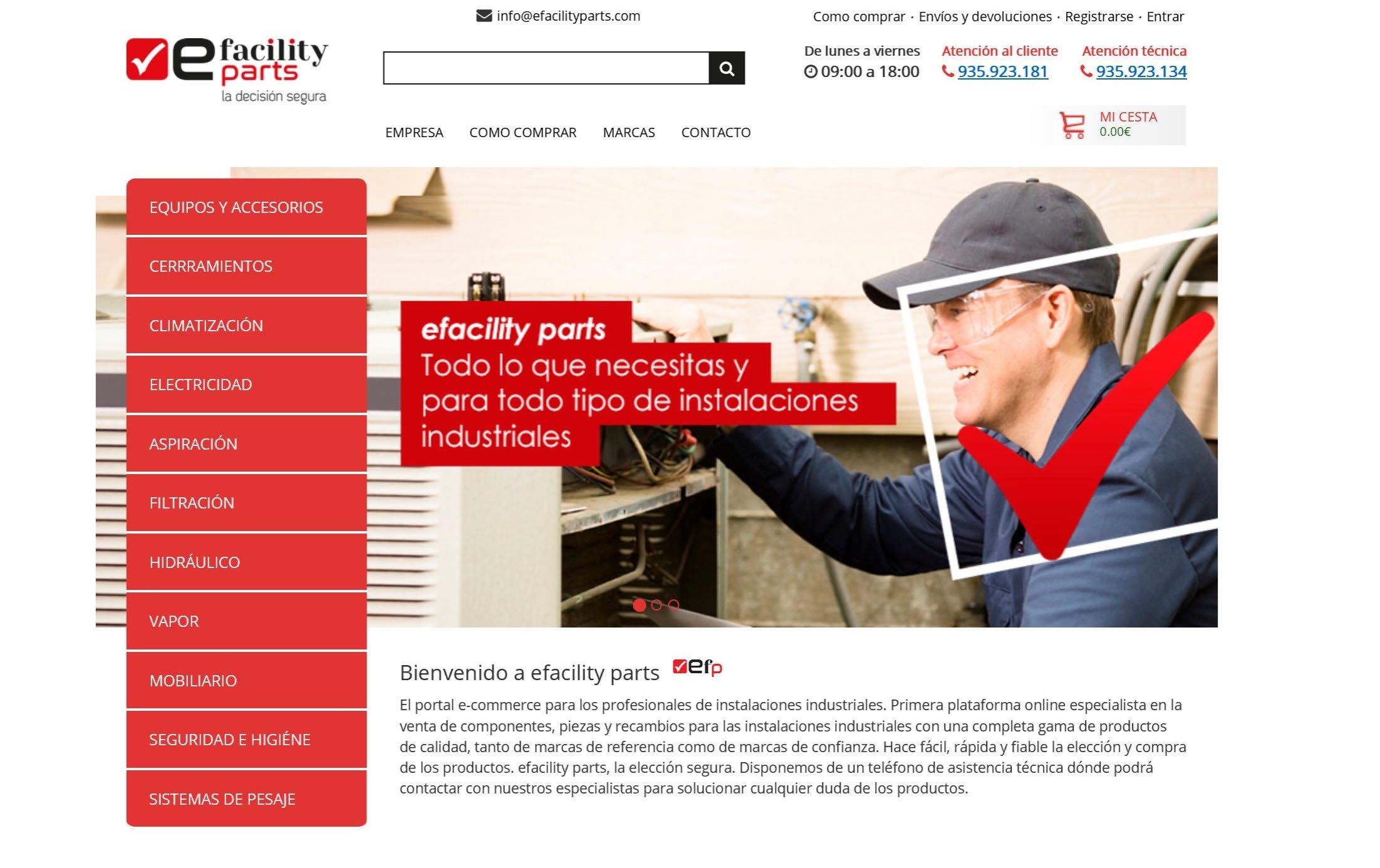 EfacilityParts, nuevo portal ecommerce para los profesionales de instalaciones industriales