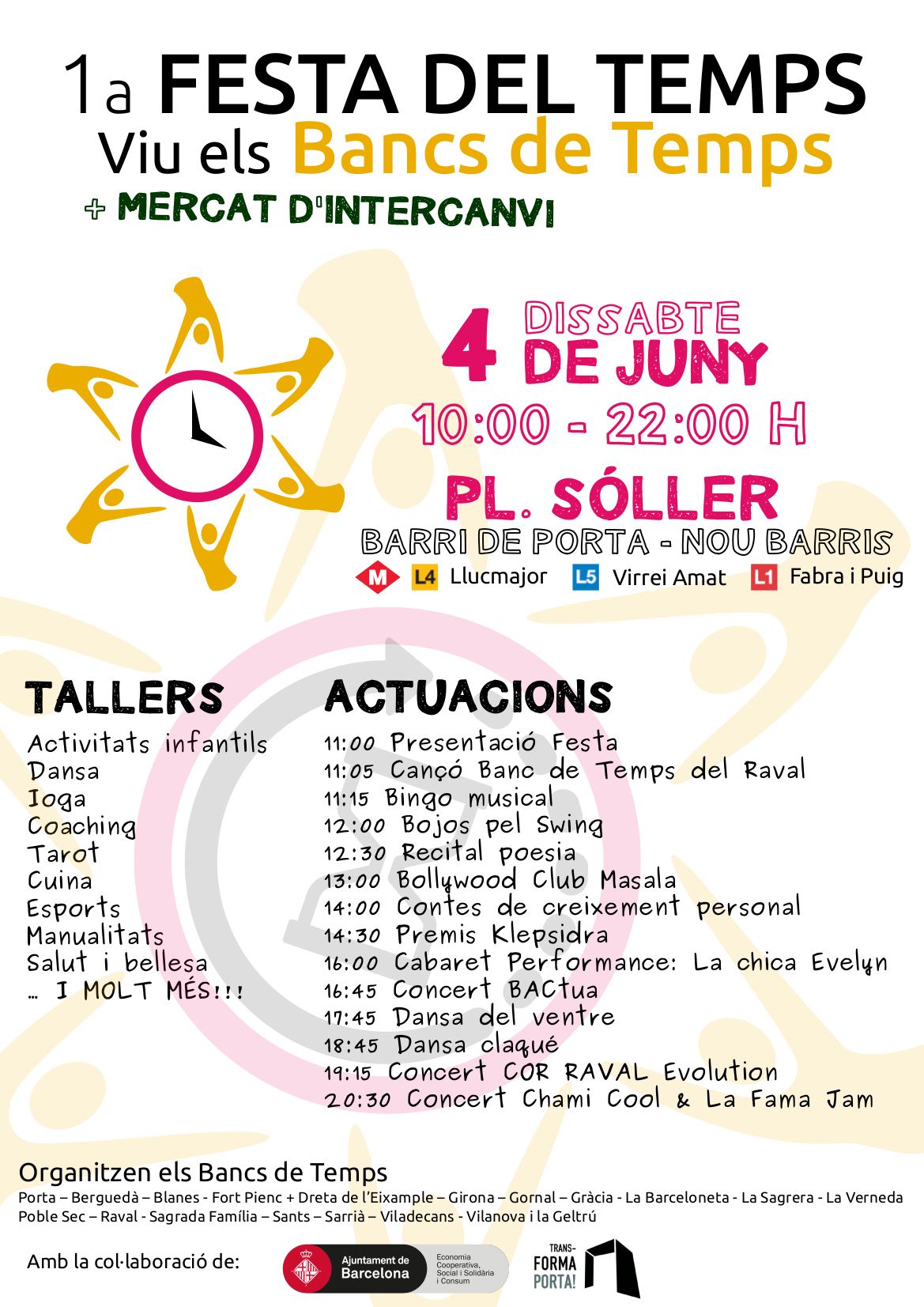 Els Bancs de Temps surten al carrer a la 1a Festa del Temps