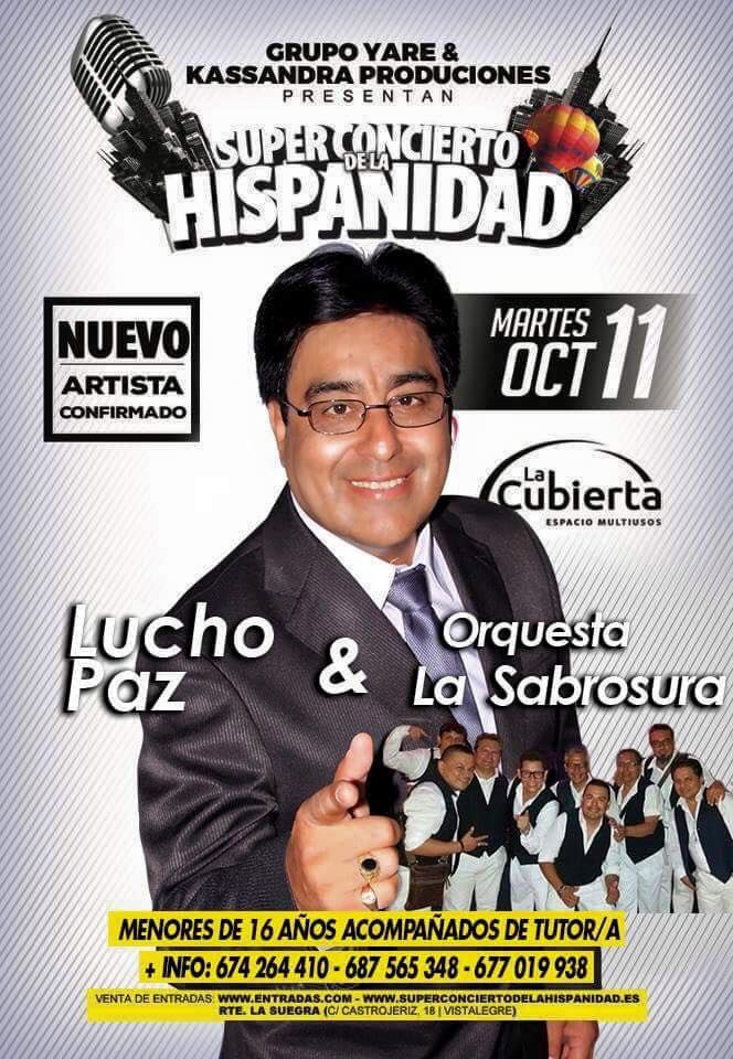 Lucho Paz, 'La voz elegante de la Cumbia', se viene a Europa