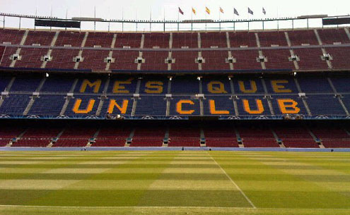 El Camp Nou, preparado para el clásico