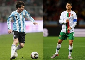 Messi y Cristiano, frente a frente