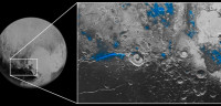 Plutón tiene cielos azules y hielo de agua