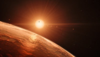 Siete mundos como la Tierra orbitan una pequeña estrella a 40 años luz