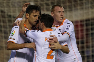 El Valencia celebra el go de Jonas