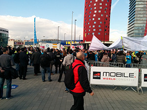 Protestas en el MWC de Barcelona