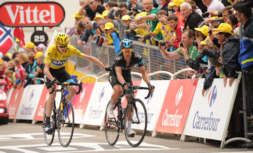 Froome cerca de la línea de meta. / Foto: Tour de France.