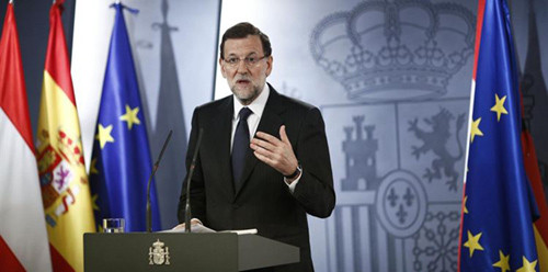 Rajoy en su comparecencia en La Moncloa. / Foto: Europa Press