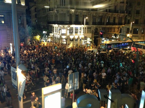 Madrid anoche. / Foto: Europa Press. Madrid anoche. / Foto: Europa Press.
