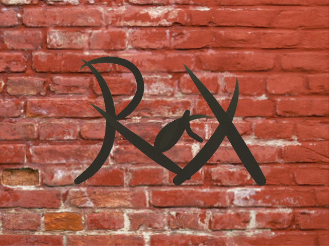 Recreación de un grafiti con el nombre de RaX, tal como solía aparecer dibujado en las calles. 