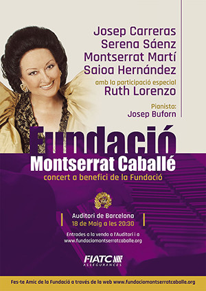 CONCIERTO BENEFICO PARA LA FUNDACIÓ MONTSERRAT CABALLÉ