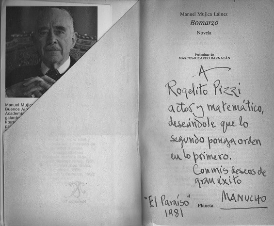 Rogelio Pizzi Dedicatoria de Manuel Mujica Láinez