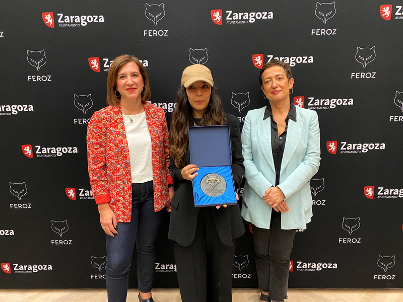PREMIO FEROZ ZINEMALDIA LOS REYES DEL MUNDO EN LA FOTO SARA FERNÁNDEZ, LAURA MORA Y MARÍA GUERRA