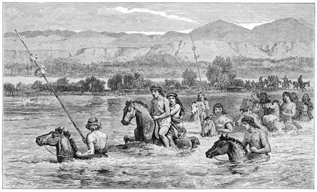 Caravana con indios tehuelches