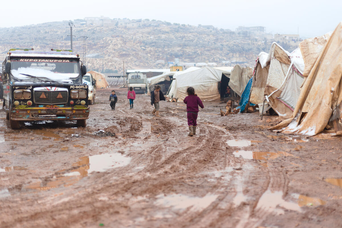 Campamento en el noroeste de Siria