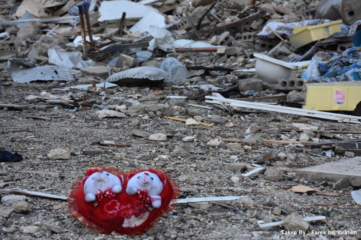 Una calle de Siria destruida
