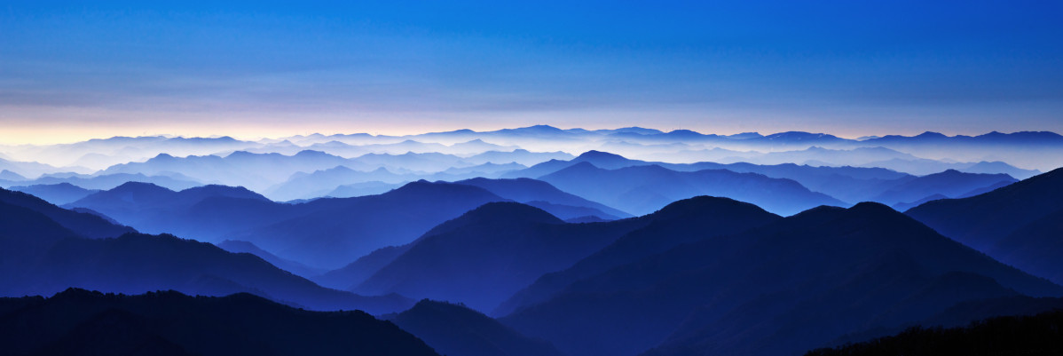 Blue Mountain 2201, Archival Pigment Print on Hanji, 66x200cm, 2022