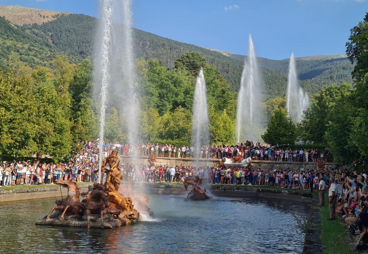Encendido de fuentes en La Granja