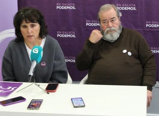 Carlos Vázquez de Recortes Cero Galicia en acto de apoyo a la candidatura de Podemos Galicia