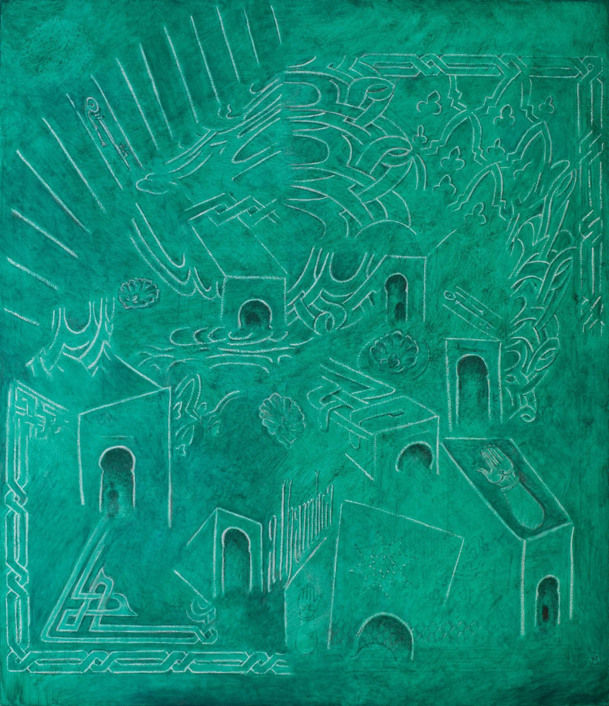 Puerta de la Justicia (Oleo sobre lienzo clarión y grafito 116x100cm) 2015