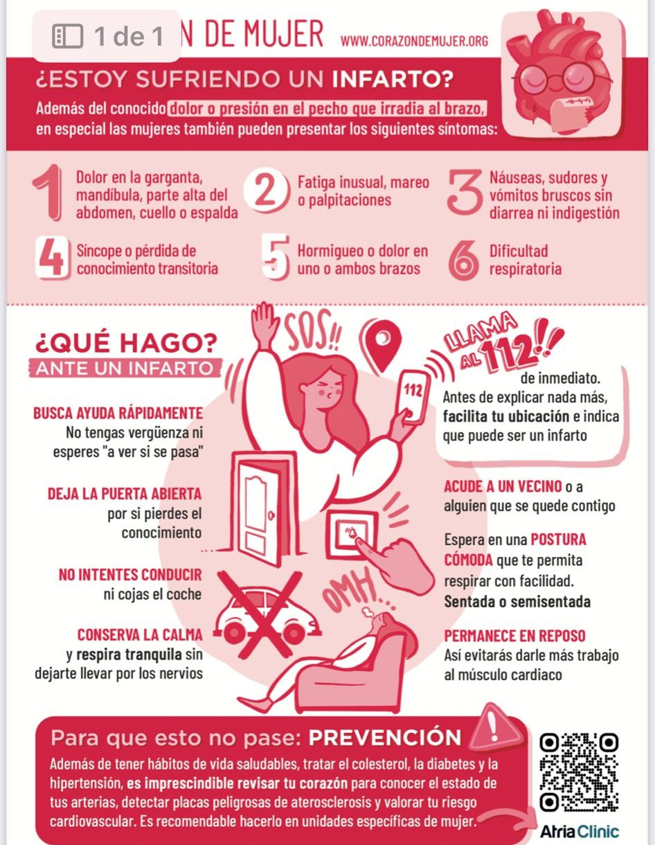 Corazón de Mujer Signos de Infarto