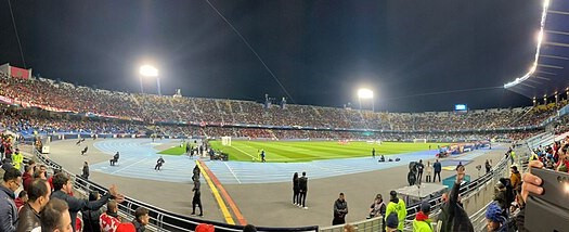 Imagen de un partido de futbol internacional