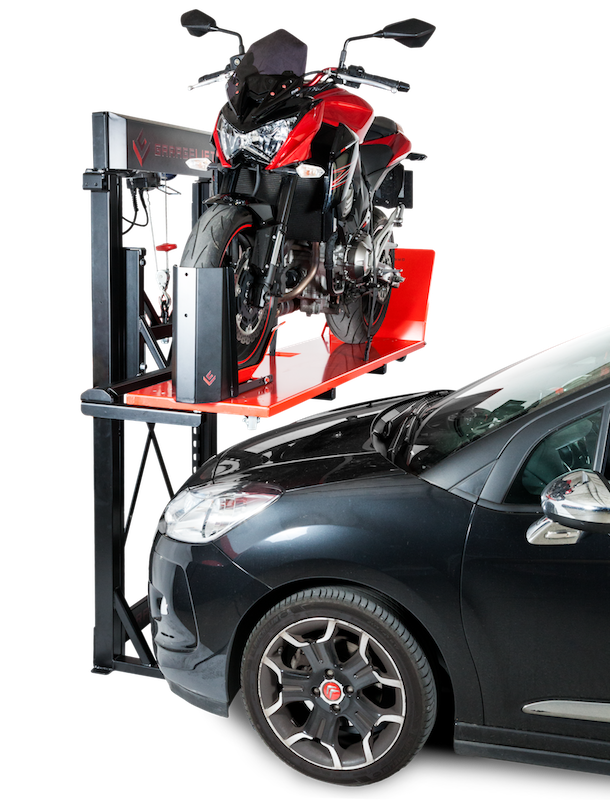 GarageLift, el elevador de motos que soluciona los problemas de espacio en el garaje 