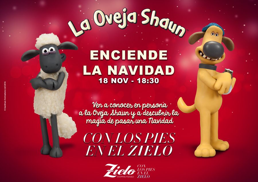 La Oveja Shaun y sus amigos inauguran las Navidades de Zielo Shopping Pozuelo   