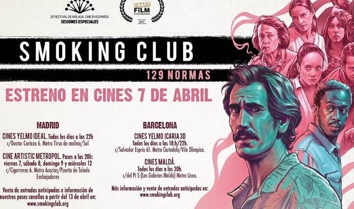 Smoking Club (129 normas), estreno en cines de Barcelona y Madrid este 7 de abril