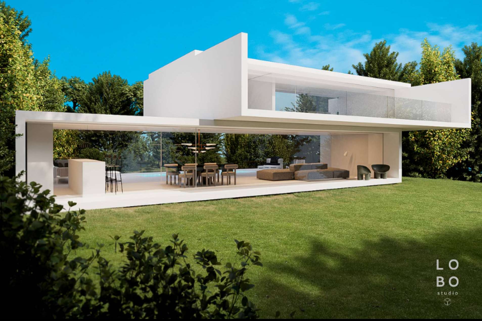 El render de exteriores de Lobo Studio