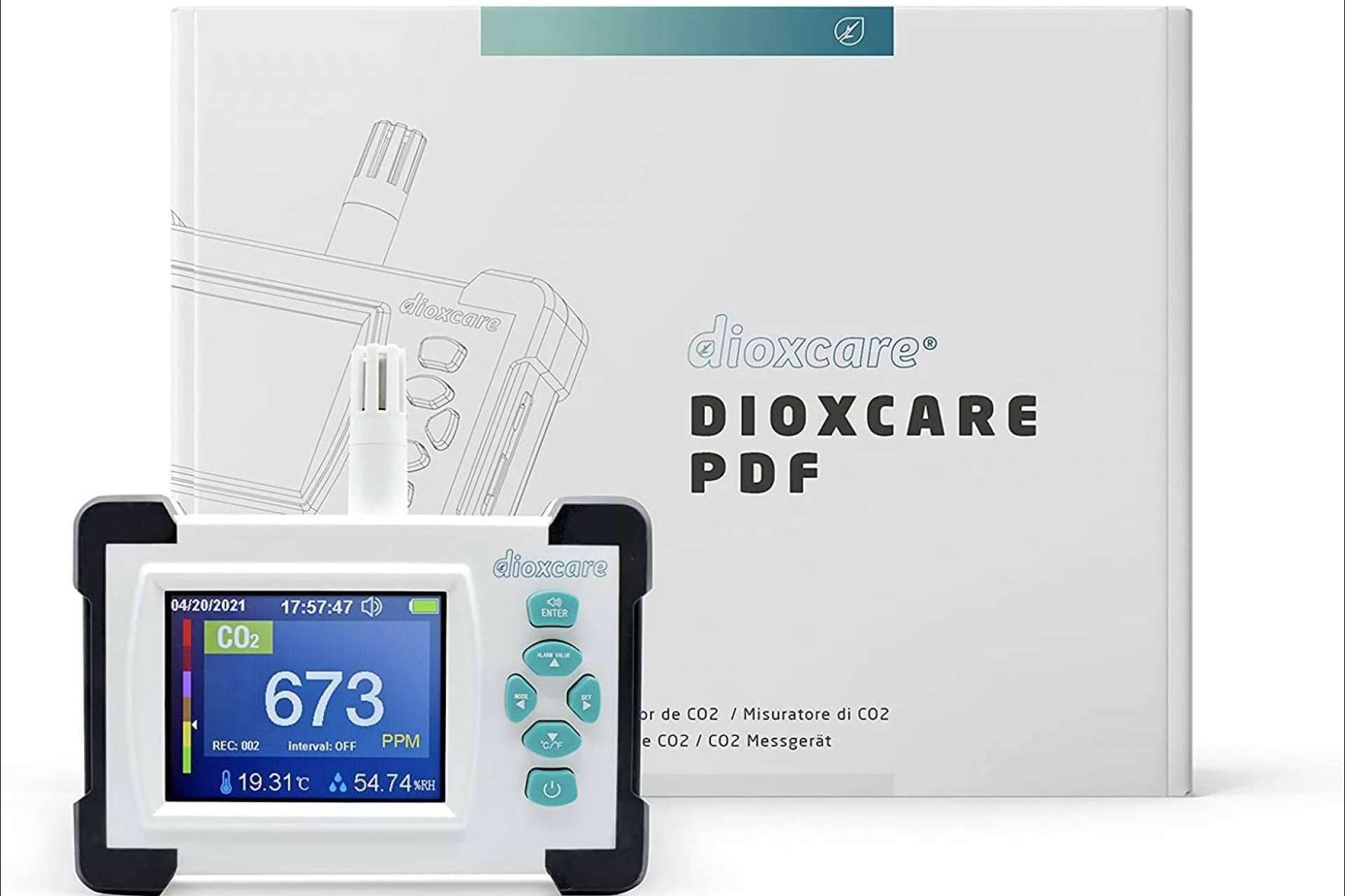 El medidor detector de CO2 DIOXCARE de Protect Soiart Distribución