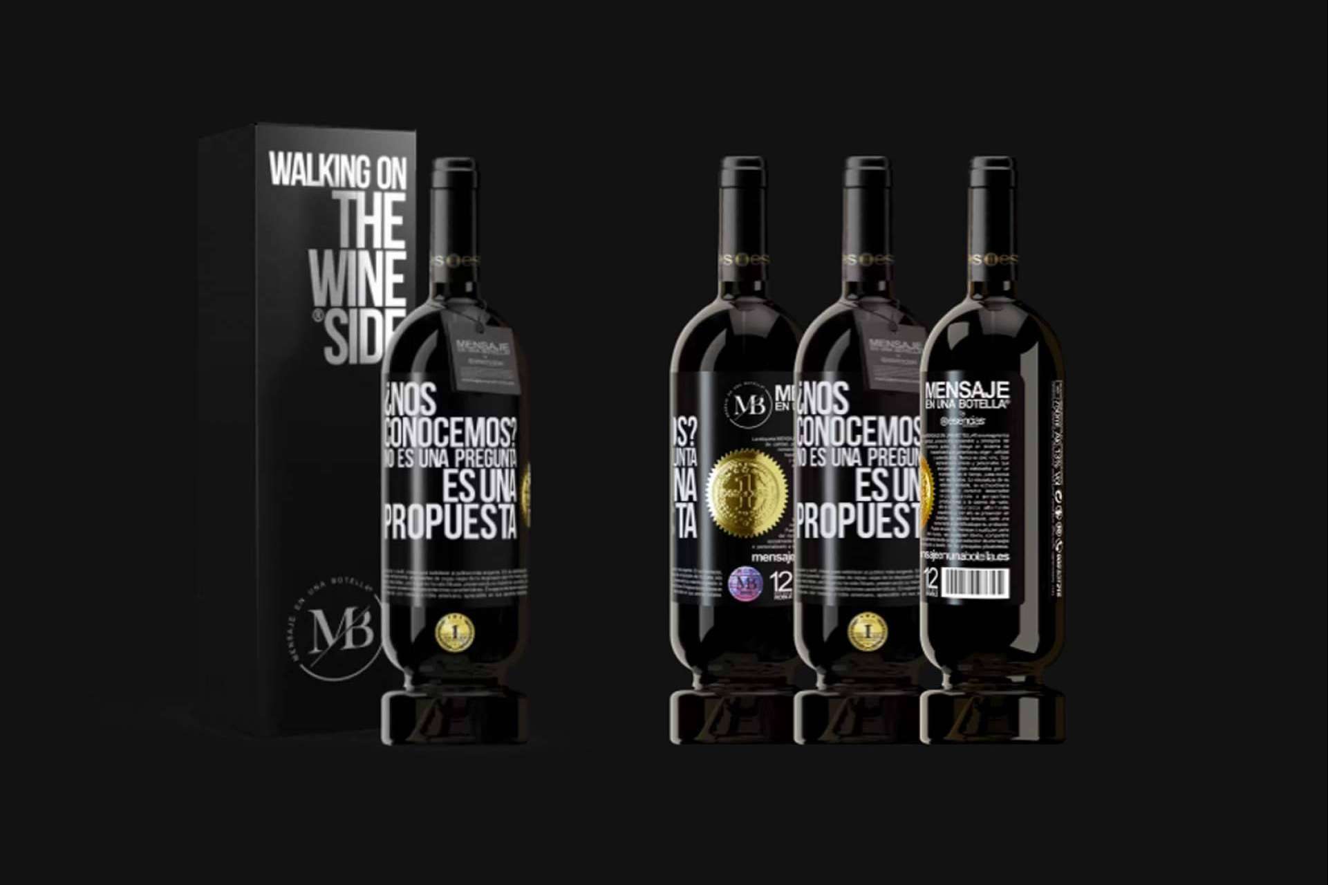 Vino personalizado con mensaje propio para sorprender a los invitados en Navidad