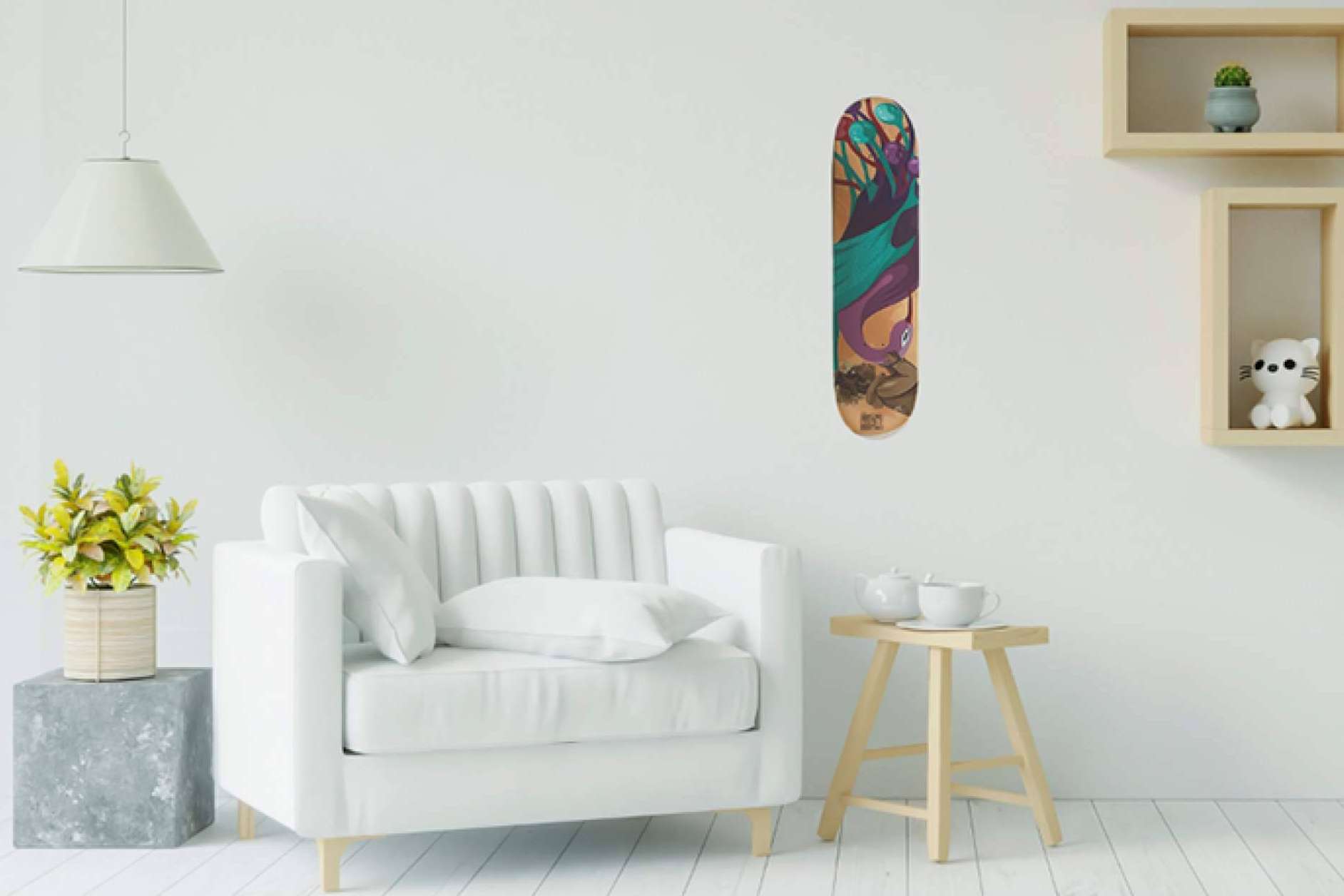 Skates únicos y personalizados por artistas urbanos para decorar espacios, en elBrownie