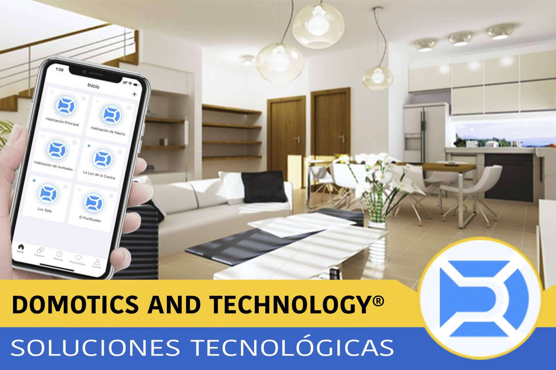 ¿Qué funciones se pueden controlar con la tecnología domótica?