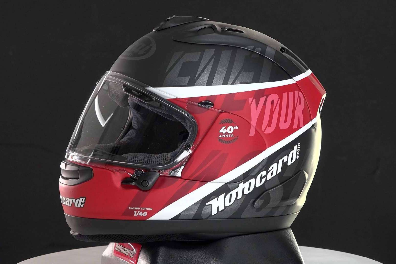 Motocard lanza un casco Arai exclusivo para celebrar su 40 aniversario
