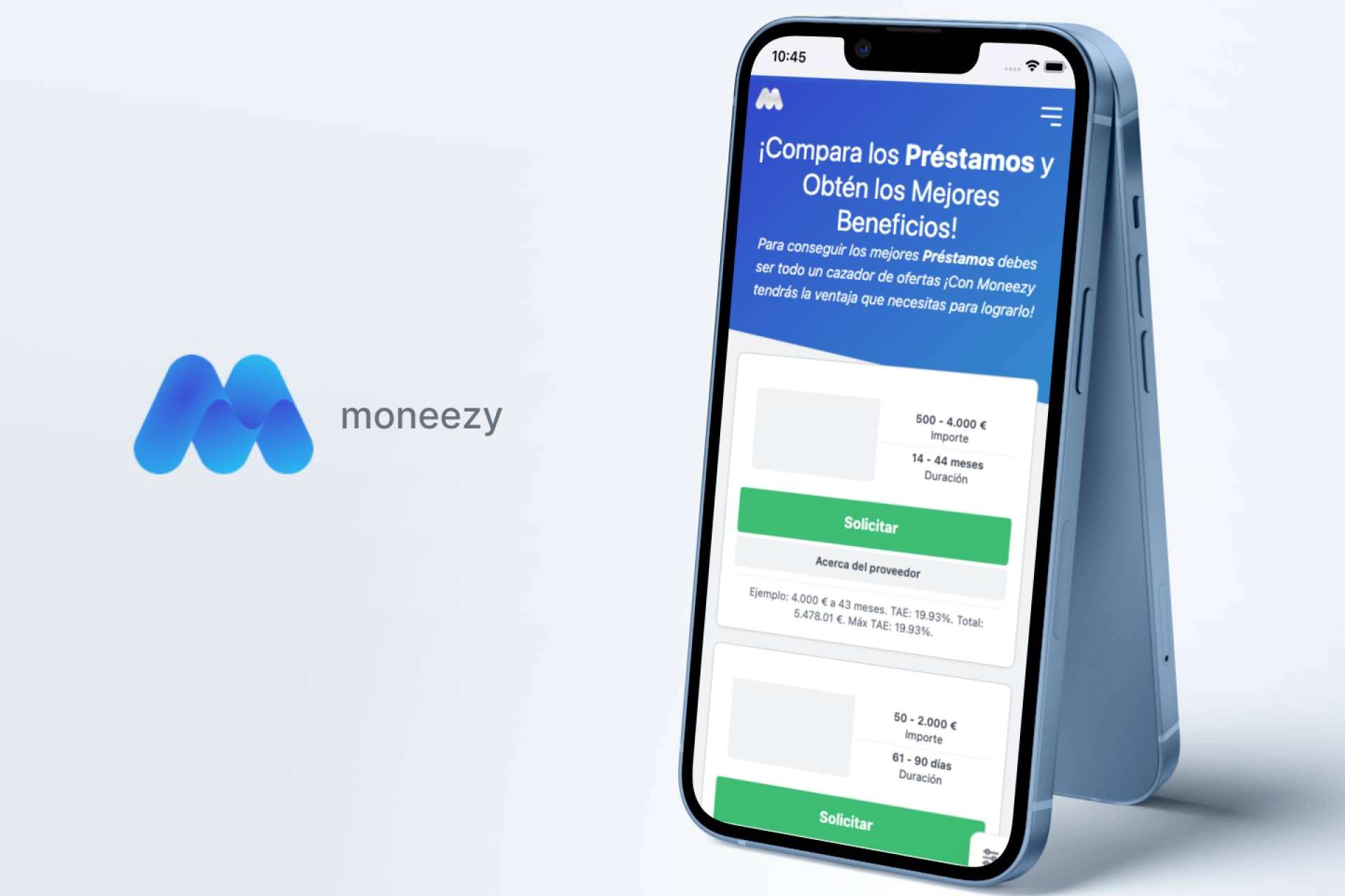 Moneezy ayuda a considerar todos los préstamos por los que optar
