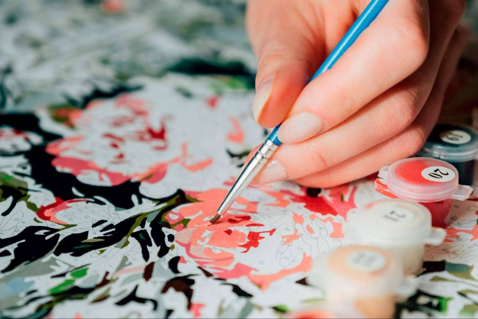 Cuadros abstractos para pintar por números, con CANVAS by Numbers