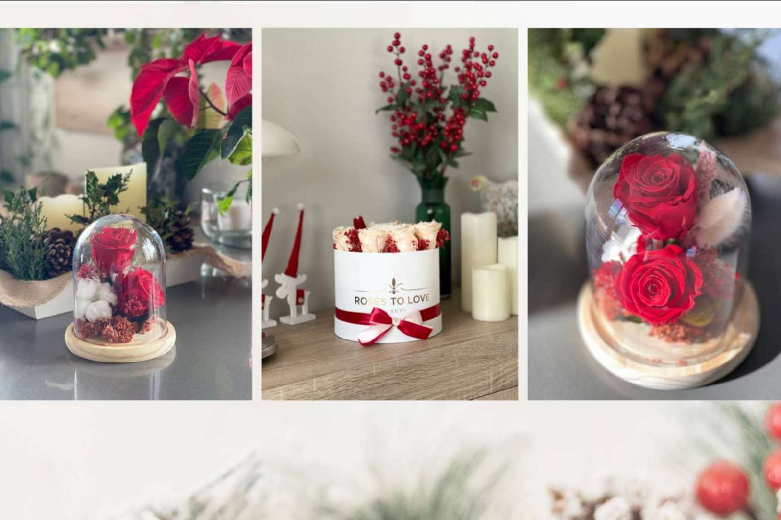 Regalar rosas preservadas en Navidad con Roses to Love