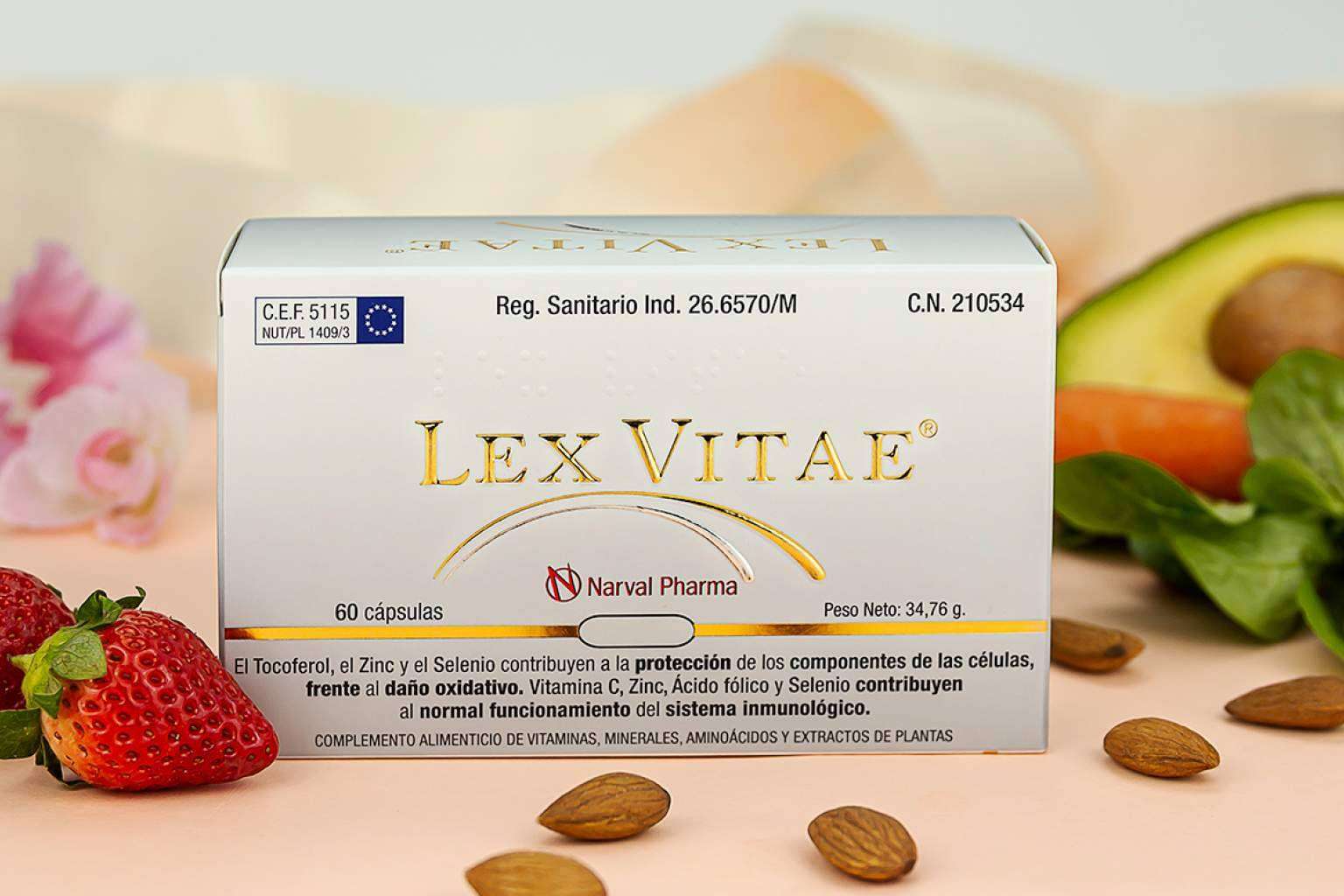 Lex Vitae, antioxidante oral con ingredientes de origen natural, con Narval Pharma