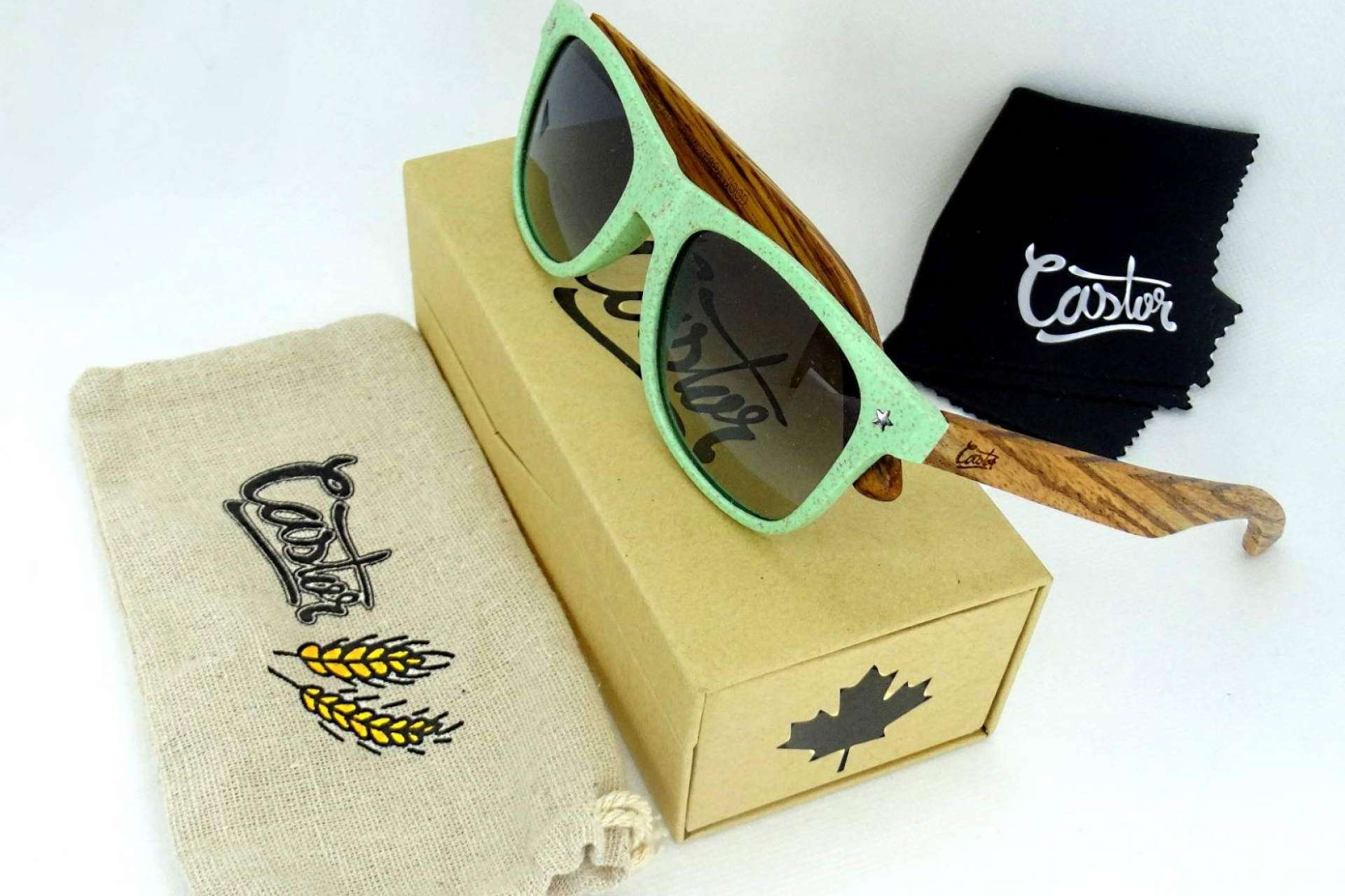 Las gafas de sol fabricadas a partir de fibra de paja de trigo, de Castor Sunglasses